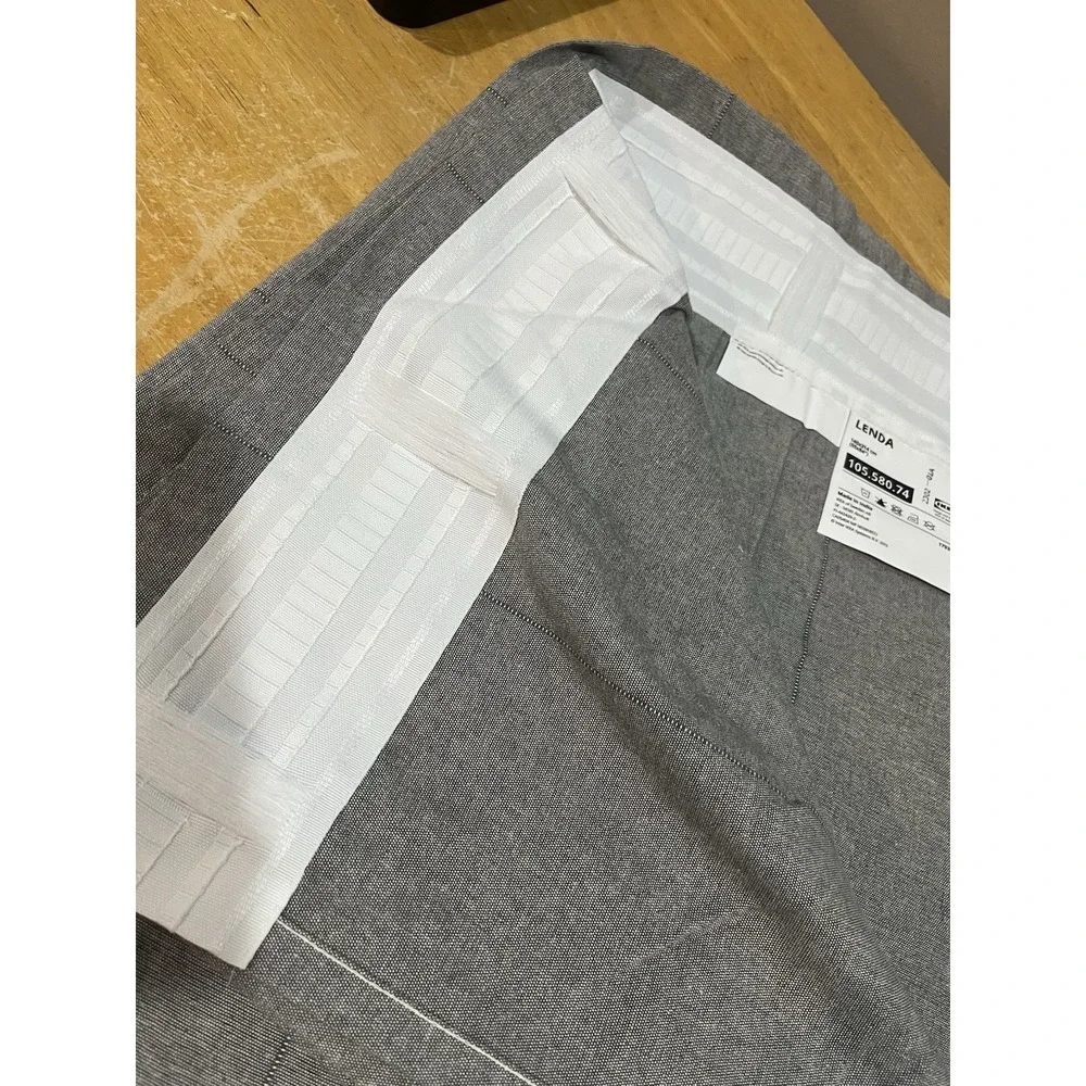 IKEA Lenda Gray Curtain Panel 55x84